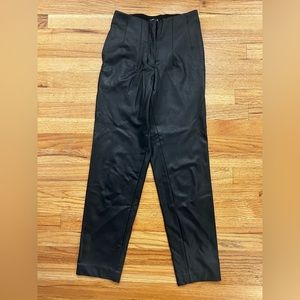 EXPRESS Faux leather ankle pants with pockets high waist